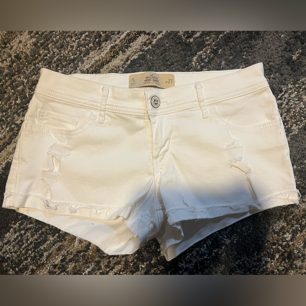Hollister white shorts